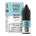 عکس سالت توت فرنگی کیوی یخ پاد سالت (10 میل) POD SALT FUSION Charlies Chalk Dust Pacha Mama Strawberry Kiwi Ice