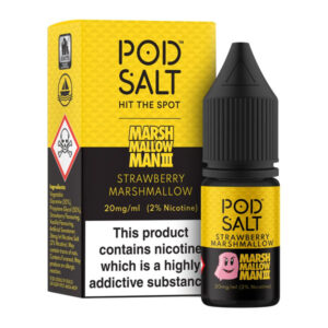 عکس سالت مارشمالو توت فرنگی پاد سالت (10 میل) POD SALT FUSION Marina Marshmallow Man 3