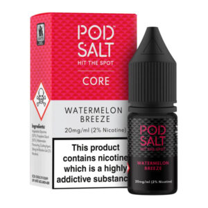 عکس سالت هندوانه یخ پاد سالت (10 میل) POD SALT Core Watermelon Breeze