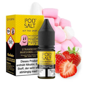 عکس طعم سالت مارشمالو توت فرنگی پاد سالت (10 میل) POD SALT FUSION Marina Marshmallow Man 3